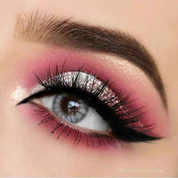 مدل آرایش چشم درشت مشکی و قهوه ای زیبا شیک 1402