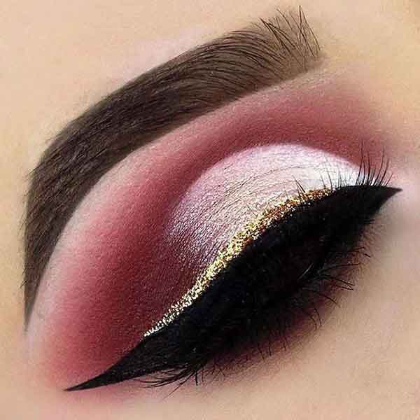 مدل آرایش چشم درشت مشکی و قهوه ای زیبا شیک 1402