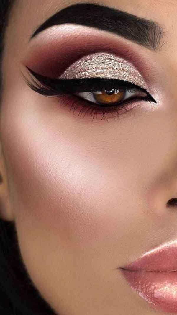مدل آرایش چشم ملایم دخترانه ساده و جذاب امروزی برای عروسی