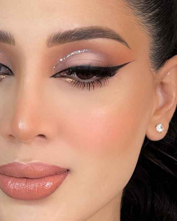 مدل آرایش چشم پف دار شیک جدید مجلسی برای عروسی