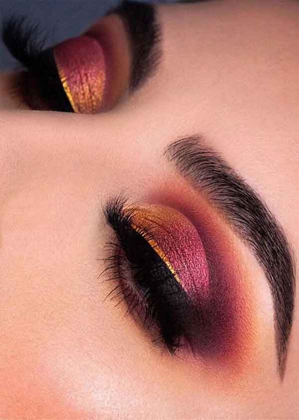 مدل آرایش چشم پف دار شیک جدید مجلسی برای عروسی