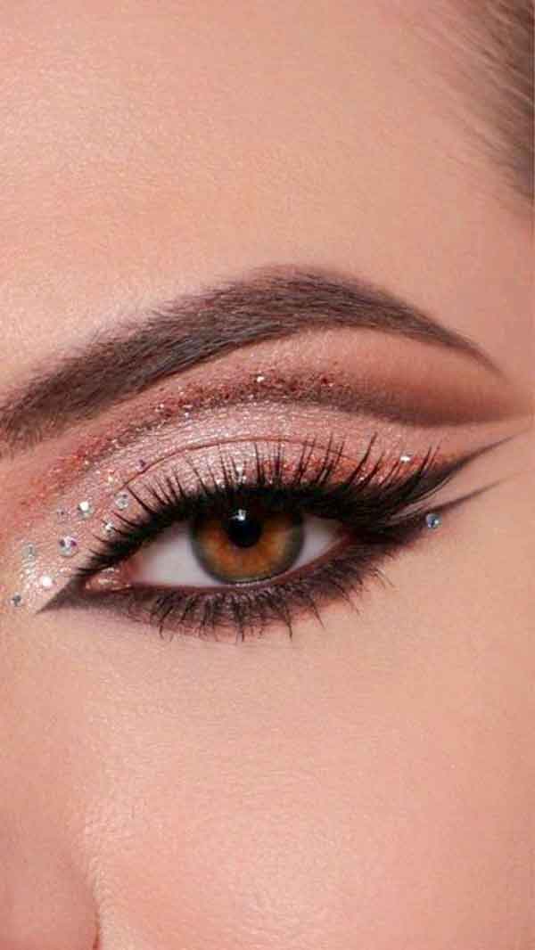 مدل آرایش چشم پف دار شیک جدید مجلسی برای عروسی