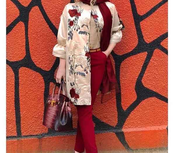 مدل مانتو مجلسی کوتاه شیک و جدید جلو باز و بسته اینستایی