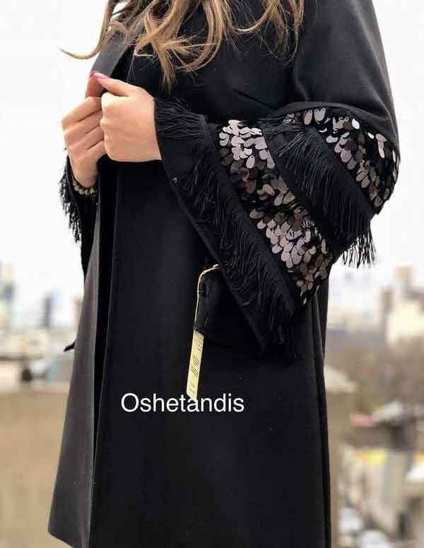 مدل مانتو مجلسی مشکی جدید و شیک بلند کوتاه زیبا