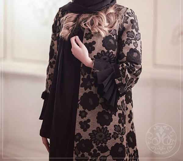 مدل مانتو مجلسی مشکی جدید و شیک بلند کوتاه زیبا