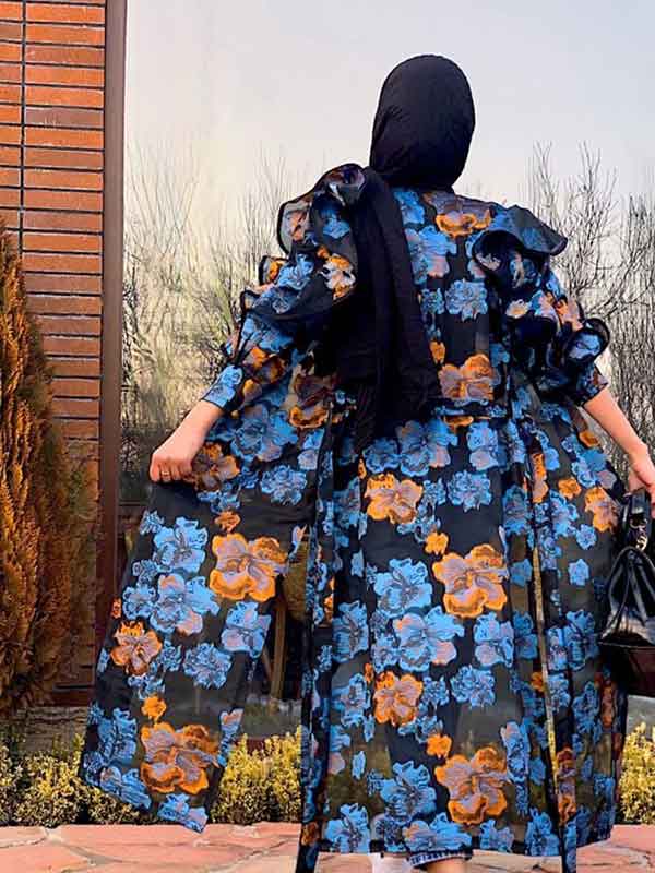 مدل مانتو مجلسی شیک و جدید باکلاس ساده و پرکار