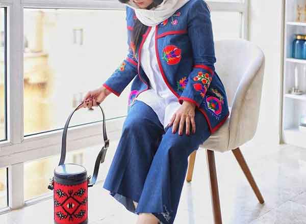 مدل مانتو مجلسی شیک و جدید باکلاس ساده و پرکار