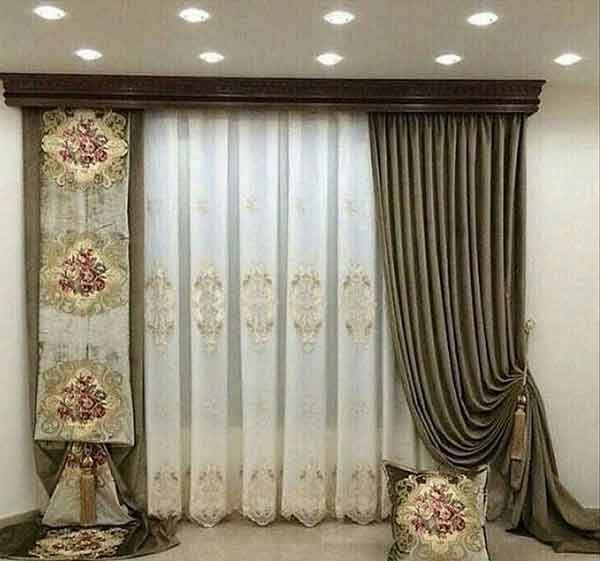 جدیدترین مدل پردهای گیپور پذیرایی شیک و جدید ساده با طرح های خاص