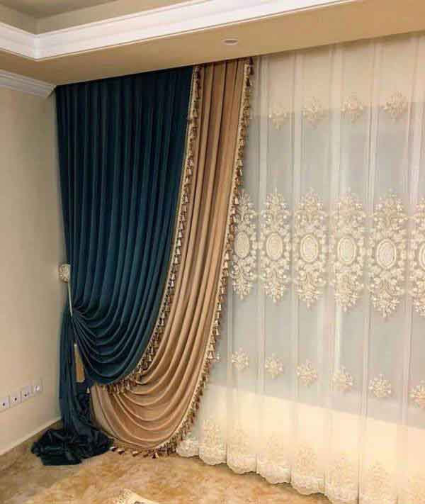 جدیدترین مدل پردهای گیپور پذیرایی شیک و جدید ساده با طرح های خاص