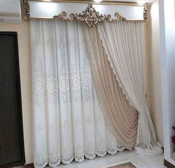 جدیدترین مدل پردهای گیپور پذیرایی شیک و جدید ساده با طرح های خاص