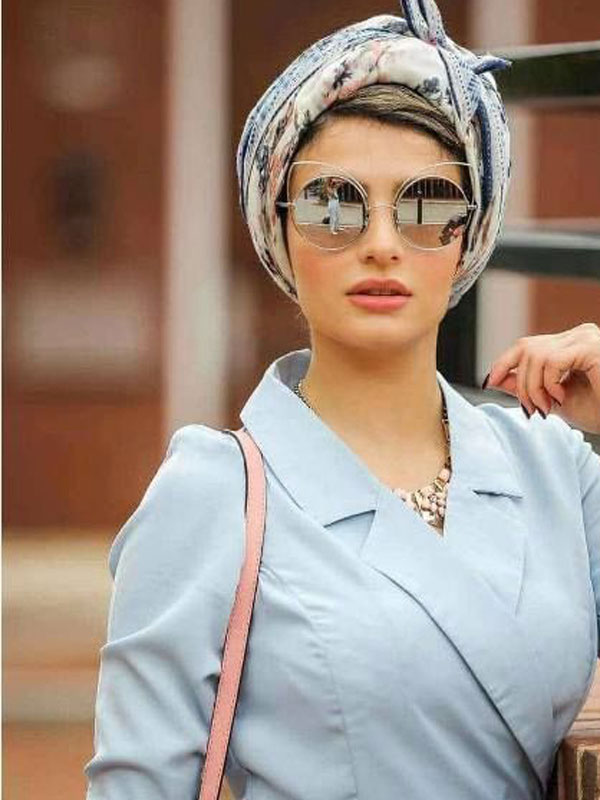 مدل روسری بستن شیک و ساده دخترانه و زنانه با حجاب برای مهمانی