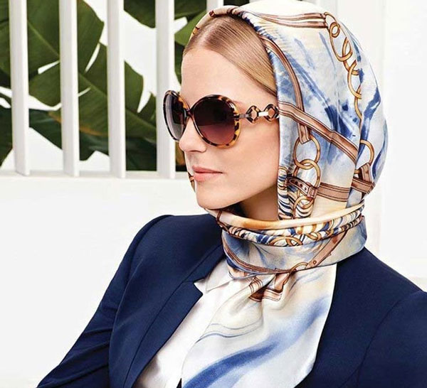مدل روسری بستن شیک و ساده دخترانه و زنانه با حجاب برای مهمانی
