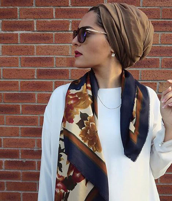مدل روسری بستن شیک و ساده دخترانه و زنانه با حجاب برای مهمانی