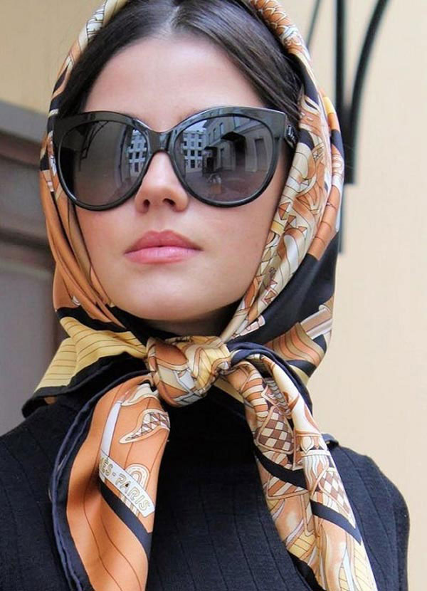 مدل روسری بستن دخترانه و زنانه ساده و شیک مناسب مهمانی و عید