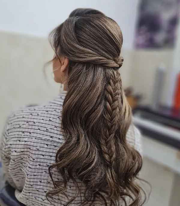 مدل شینیون باز فوق العاده جذاب مخصوص مهمانی و عروسی