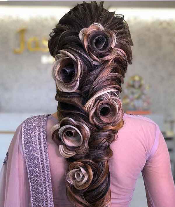 مدل شینیون باز فوق العاده جذاب مخصوص مهمانی و عروسی