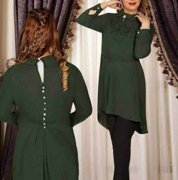 مدل شومیز بلند خانگی فوق العاده ساده و شیک زنانه مدرن