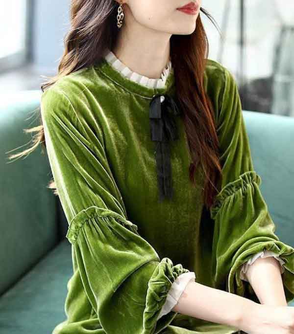 مدل شومیز مخمل دخترانه و زنانه شیک کوتاه و بلند جذاب 