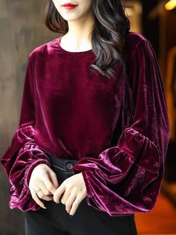 مدل شومیز مخمل دخترانه و زنانه شیک کوتاه و بلند جذاب 
