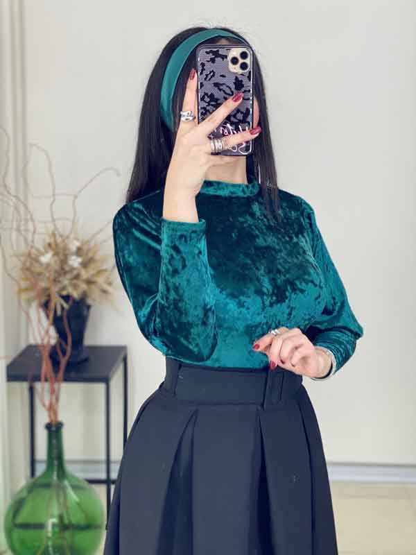 مدل شومیز مخمل دخترانه و زنانه شیک کوتاه و بلند جذاب 