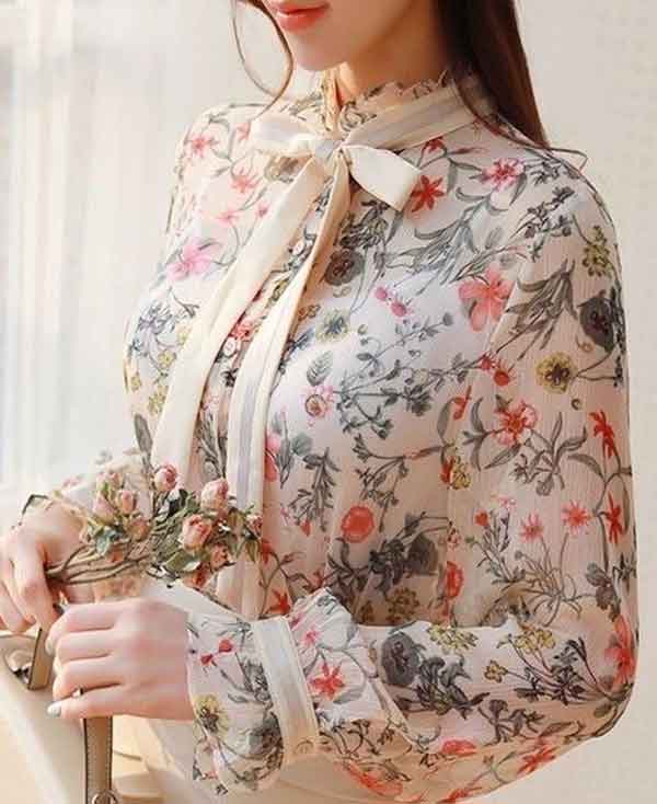 مدل شومیز گلدار زنانه و دخترانه با پارچه های مناسب و شیک جدید