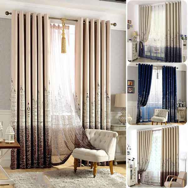 عکس مدل پردهای جدید پذیرایی پانچ ساده و شیک و لاکچری با طرح های زیبا