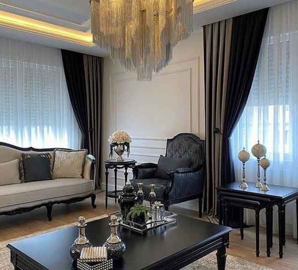 پردهای ساده و شیک پذیرایی با طرح های فوق العاده زیبا و جذاب