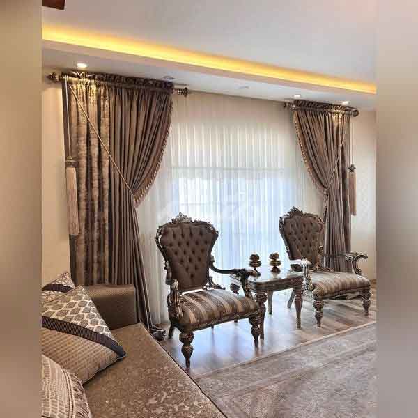 پردهای ساده و شیک پذیرایی با طرح های فوق العاده زیبا و جذاب