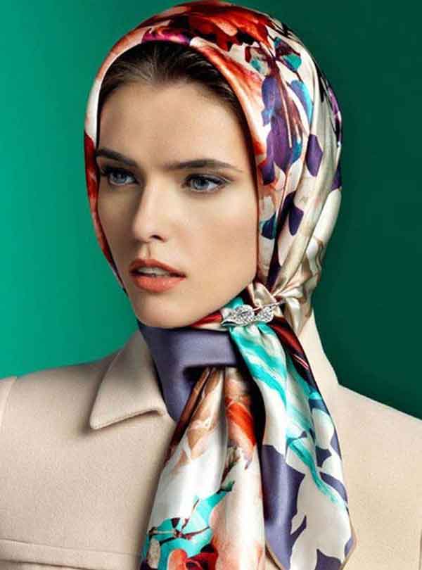 روسری مجلسی زنانه خاص و زیبا جدید مناسب مهمانی و عید