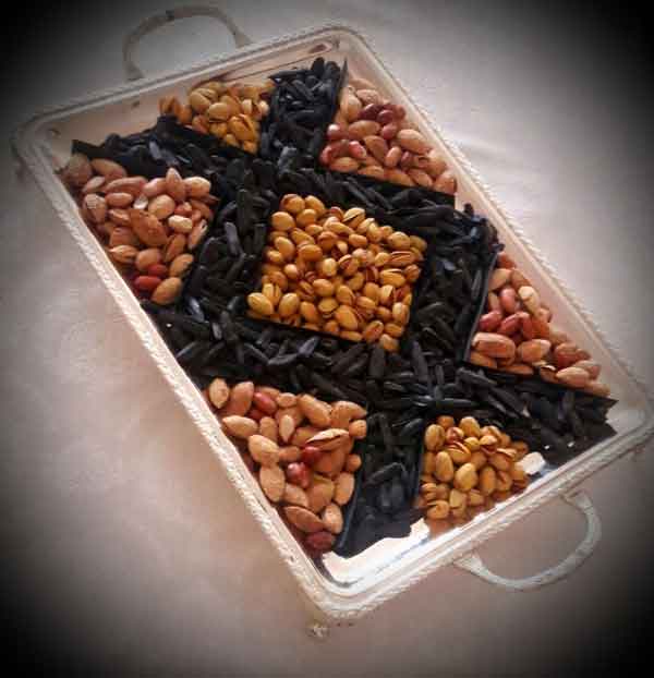 تزیین آجیل شب یلدا عروس ساده و شیک و زیبا با ایده های خلاقانه