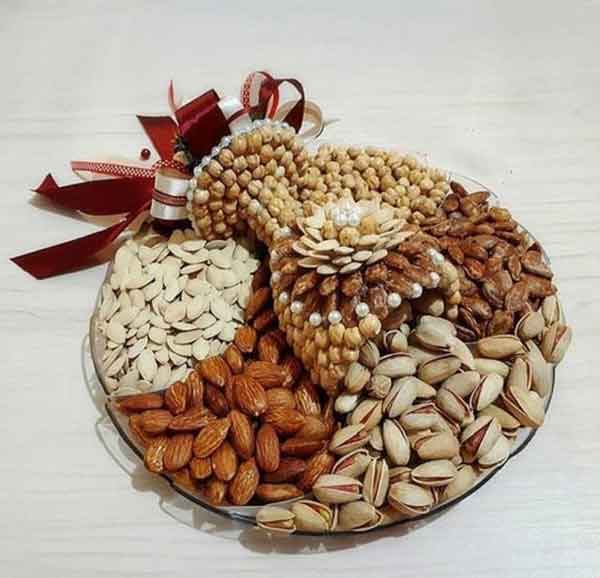 تزیین آجیل شب یلدا عروس ساده و شیک و زیبا با ایده های خلاقانه