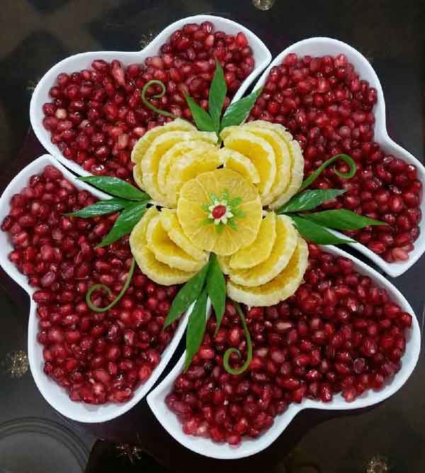 تزیین انار شب یلدا با ایده های ساده و فوق العاده ساده و شیک و دلبر