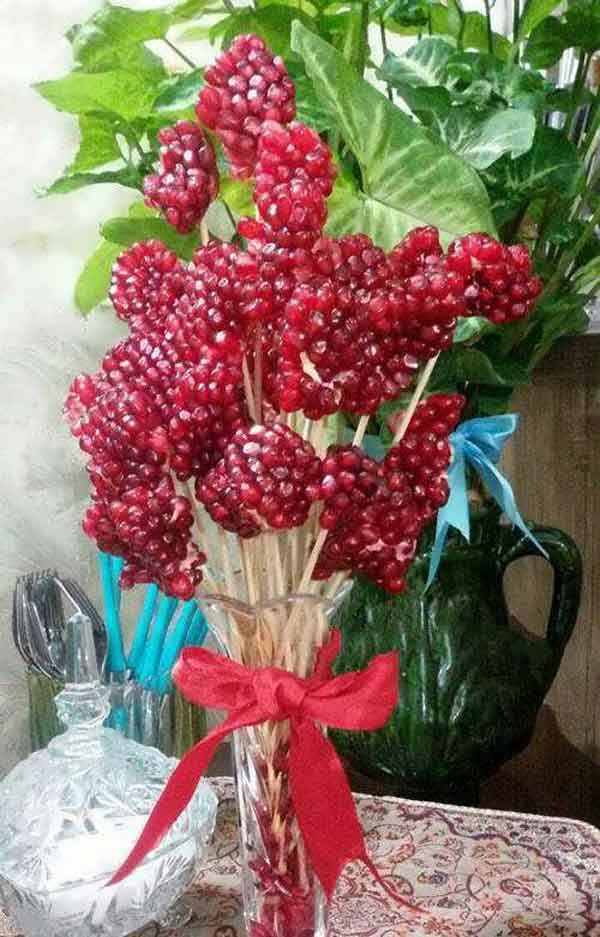 تزیین انار شب یلدا با ایده های ساده و فوق العاده ساده و شیک و دلبر