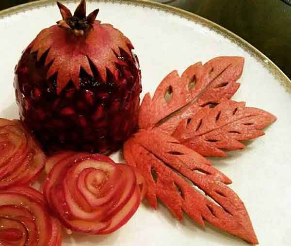 تزیین انار شب یلدا با ایده های ساده و فوق العاده ساده و شیک و دلبر