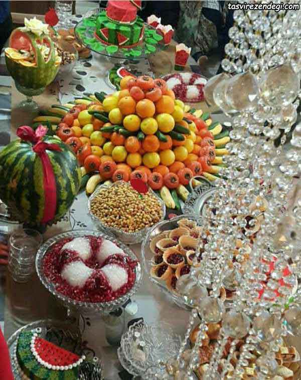 تزیین یلدایی عروس و داماد با ایده های خلاق و ساده و جذاب