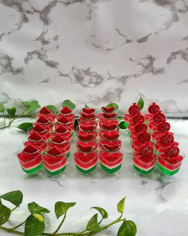 تزیین ژله شب یلدا به شکل هندوانه با ایده های ساده و جذاب