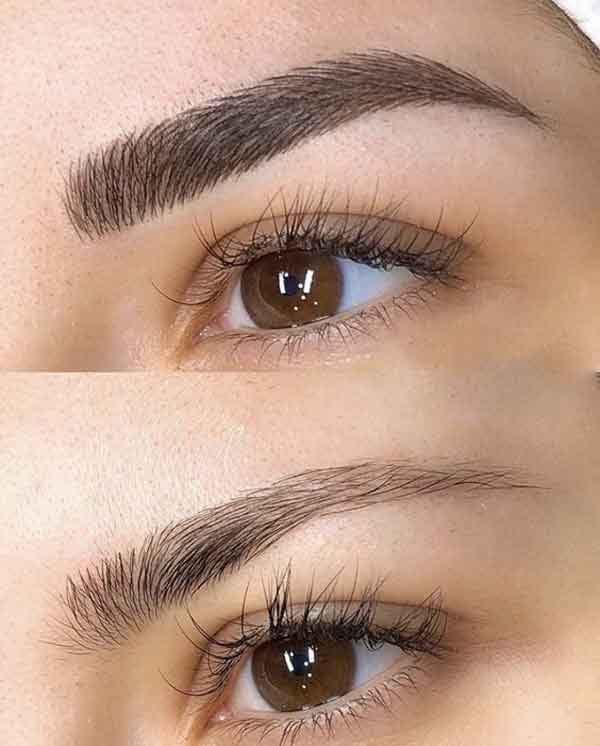مدل ابرو دخترانه برای صورت کشیده ساده و پهن جدید و شیک سال