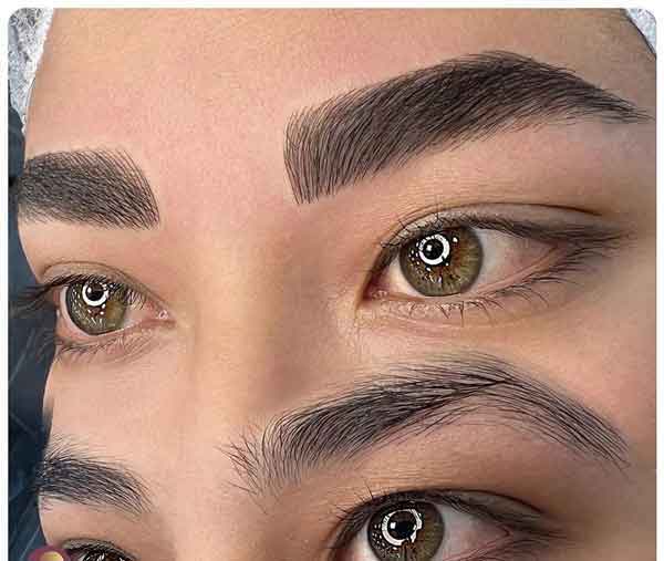 مدل ابرو دخترانه برای صورت کشیده ساده و پهن جدید و شیک سال