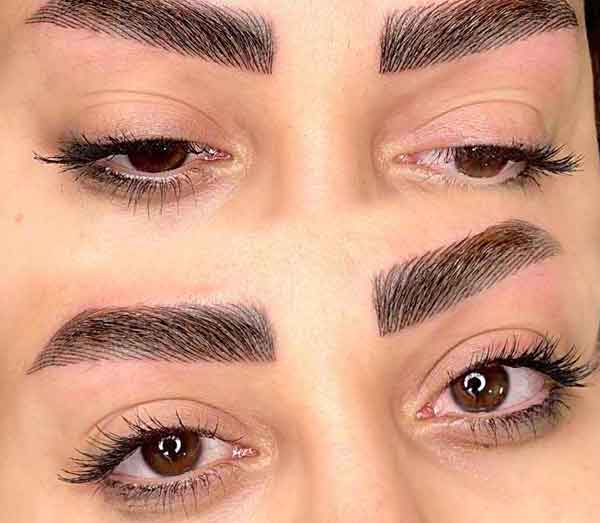 مدل ابرو دخترانه برای صورت کشیده ساده و پهن جدید و شیک سال