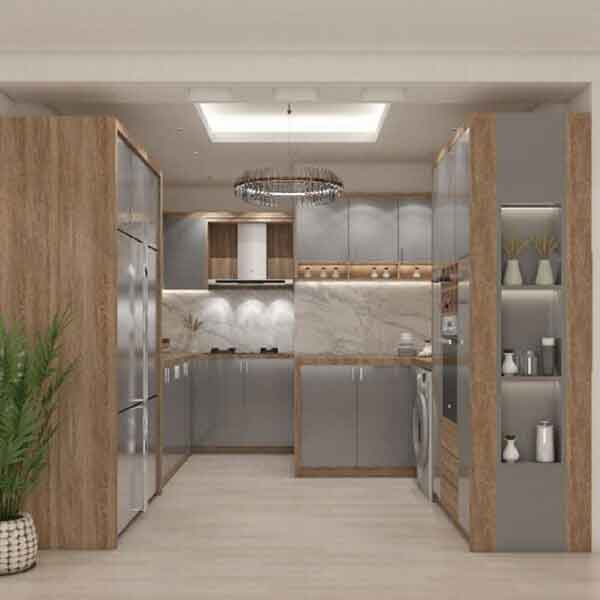 مدل کابینت آشپزخانه دو طرفه ساده و جدید شیک کلاسیک و مدرن