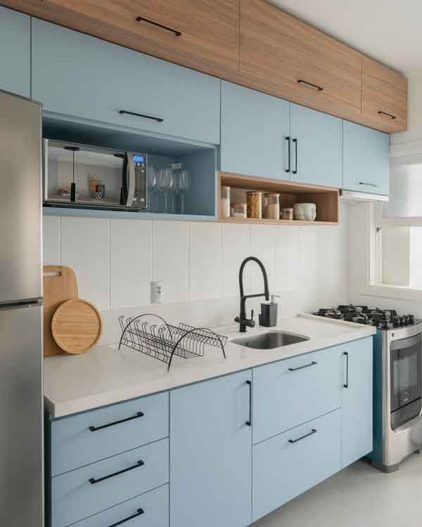 مدل کابینت آشپزخانه دو طرفه ساده و جدید شیک کلاسیک و مدرن
