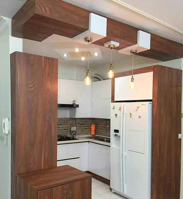 مدل کابینت آشپزخانه کوچک ایرانی جدید با رنگ و طرح های ساده و مدرن جدید سال