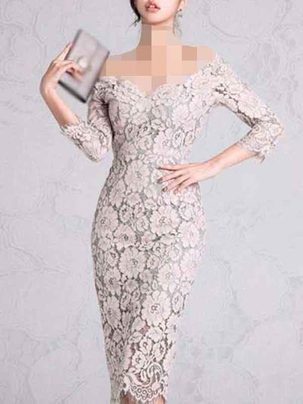 مدل لباس مجلسی با پارچه گیپور گل برجسته دخترانه و زنانه مدرن و جدید سال