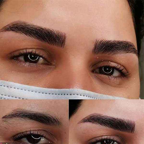 مدل ابرو دخترانه فیبروز نچرال و طبیعی برای ابروهای کم پشت شیک