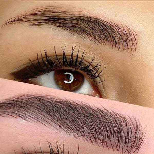 مدل ابرو دخترانه فیبروز نچرال و طبیعی برای ابروهای کم پشت شیک