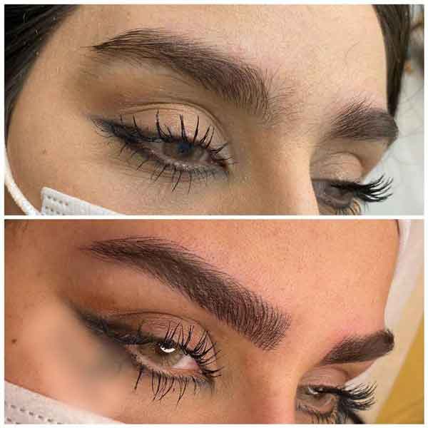 مدل ابرو دخترانه فیبروز نچرال و طبیعی برای ابروهای کم پشت شیک