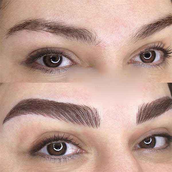 مدل ابرو دخترانه فیبروز نچرال و طبیعی برای ابروهای کم پشت شیک