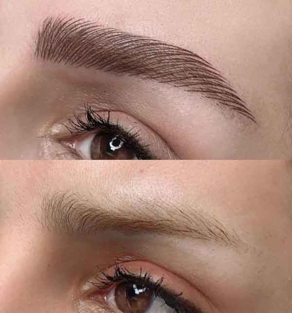 مدل ابرو دخترانه فیبروز نچرال و طبیعی برای ابروهای کم پشت شیک