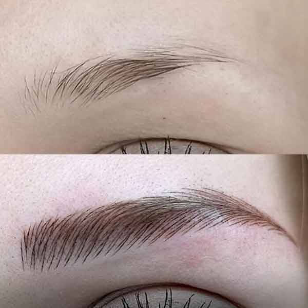 مدل ابرو دخترانه فیبروز نچرال و طبیعی برای ابروهای کم پشت شیک