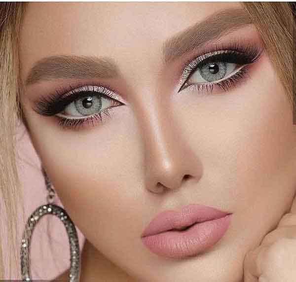 مدل آرایش دخترانه ملایم ساده مناسب دورهمی و عروسی بسیار شیک